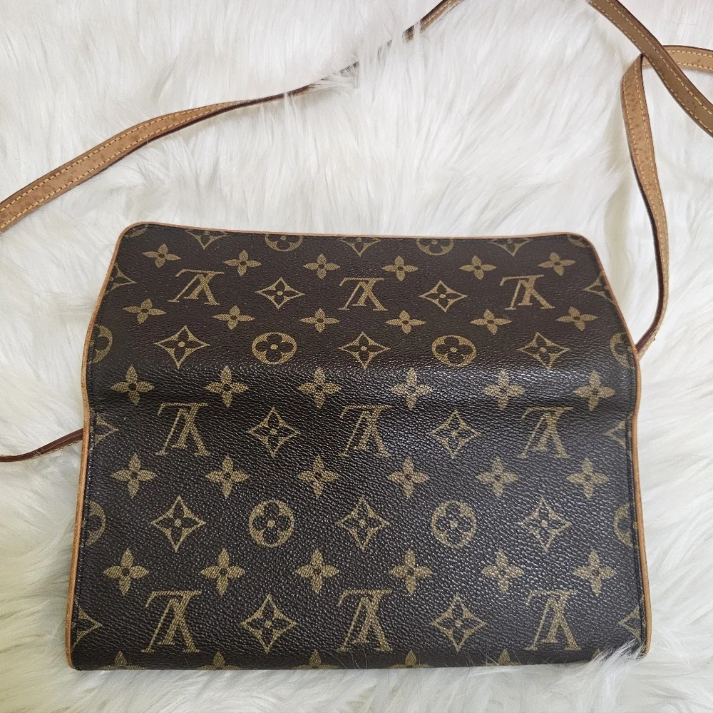 Louis Vuitton LV Shoulder Bag Pochette Twin GM Brown Monogram - Picture 12 of 17